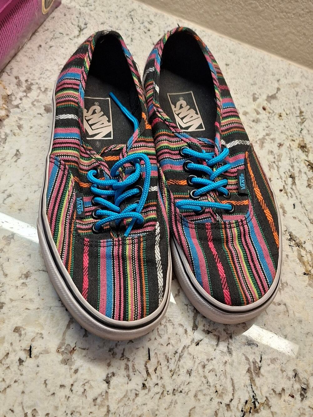 Vans Low Top Sneakers Southwestern Tribal Pattern Unisex Men 6.5 Women 8